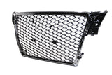 09-12 AUDI A4 S4 B8 - BADGELESS RS STYLE FRONT HONEYCOMB GRILL