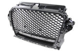 15-16 AUDI A3 S3 8V - BADGELESS RS STYLE FRONT HONEYCOMB GRILL