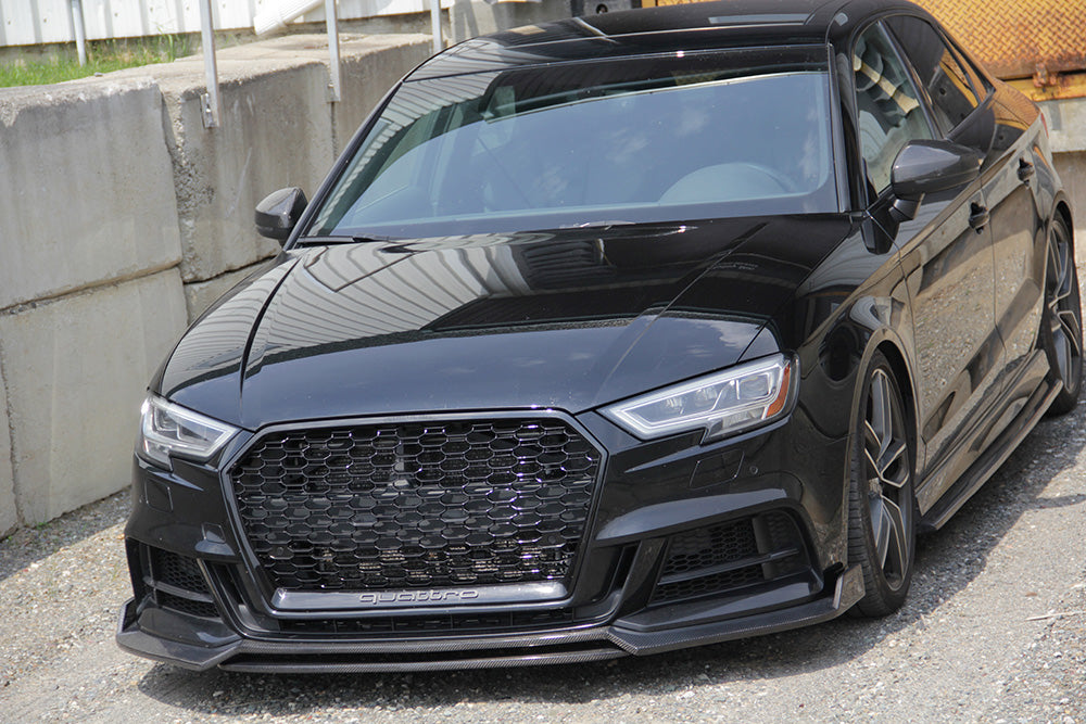 For Audi 8V A3 S-line S3 Facelift 17-20 GT Style Black For Audi 8V A3 S-line S3 Facelift 17-20 GT Style Black