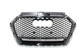 17-20 AUDI A3 S3 8V - RS STYLE FRONT HONEYCOMB GRILLE V2