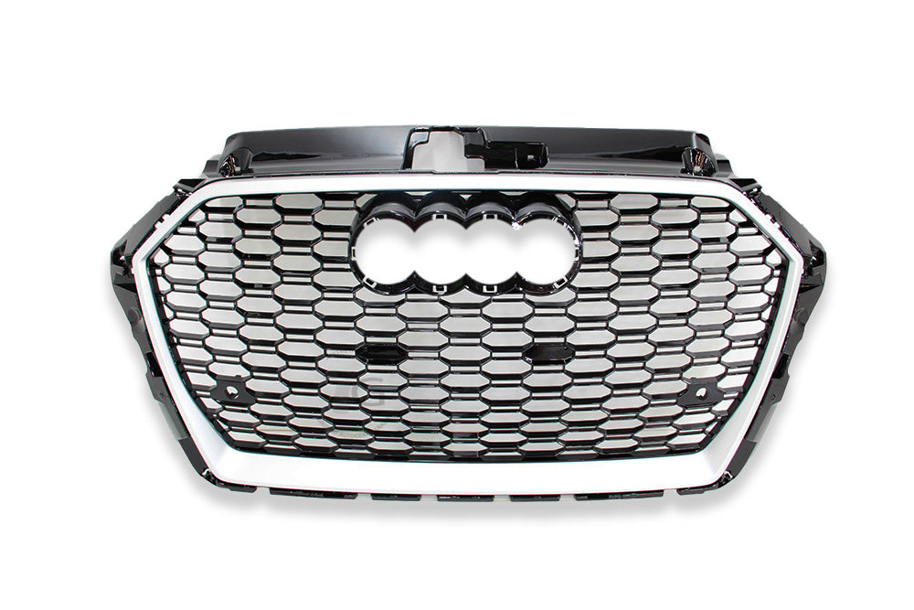17-20 AUDI A3 S3 8V - RS STYLE FRONT HONEYCOMB GRILLE