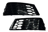 17-19 AUDI A4 S4 B9 - V2 RS STYLE SIDE HONEYCOMB GRILLS