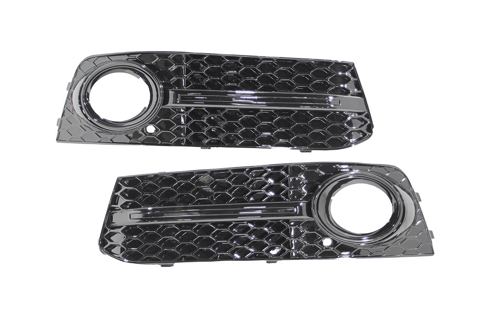 09-12 AUDI A4 B8 - RS STYLE FOGS HONEYCOMB GRILLS
