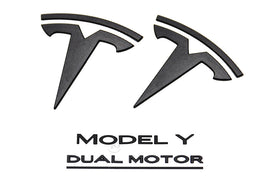 20-24 TESLA MODEL Y - BLACK EMBLEMS 4PCS KIT